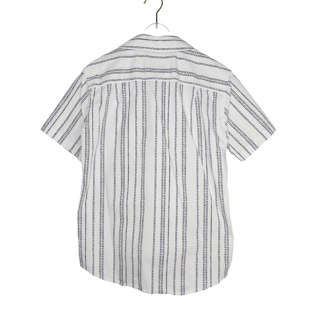 Goodfellow & Co. Slim Casual Button Up Striped Shirt Short Sleeve Medium - Picture 3 of 6